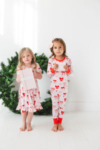 Crimson Bows Two Piece Set