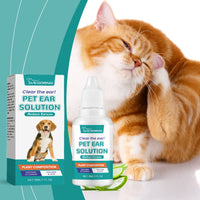 Pet Ear Wash Relieves Ear Discomfort For Cats And Dogs Clean, Decontaminate, Moisturize, Soothe And Nourish