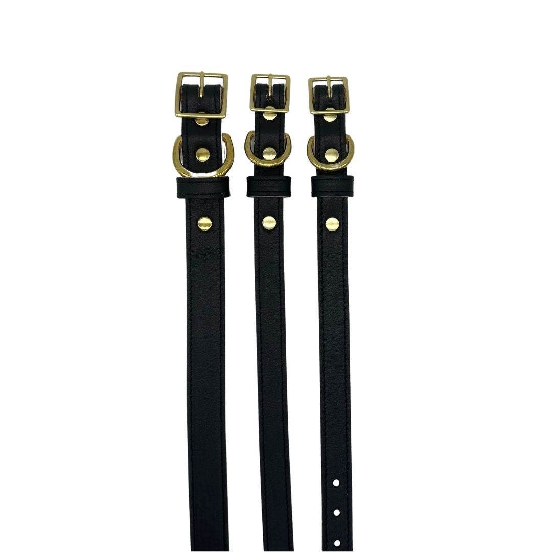 Plain Leather Dog Collar - BIG FRENCHIES