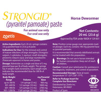 Strongid Paste Pyrantel Pamoate Horses Wormer Safe Foals Mares Care 20mL