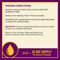 Horse Health Red Cell Supplement 32 oz. Yucca Vitamin Iron Mineral Blood Builder