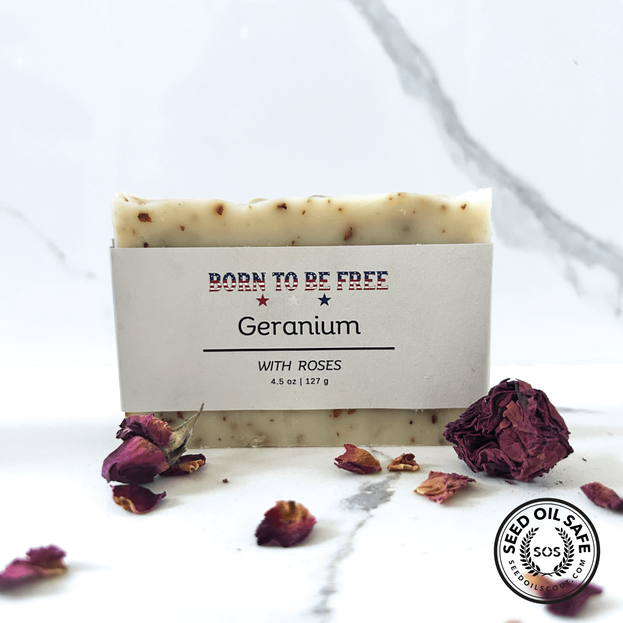 Geranium & Rose Tallow Soap Bar - BIG FRENCHIES