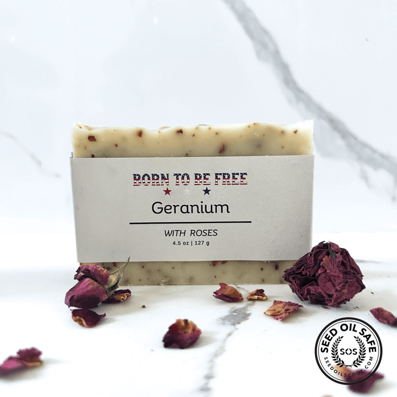 Geranium & Rose Tallow Soap Bar - BIG FRENCHIES