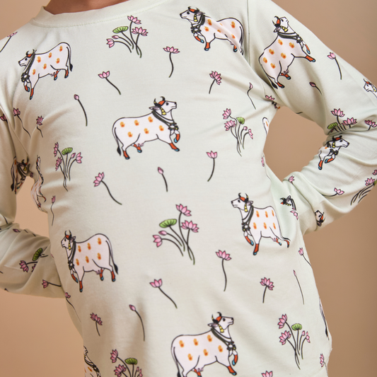 Pichwai Pastures Toddler PJ Set