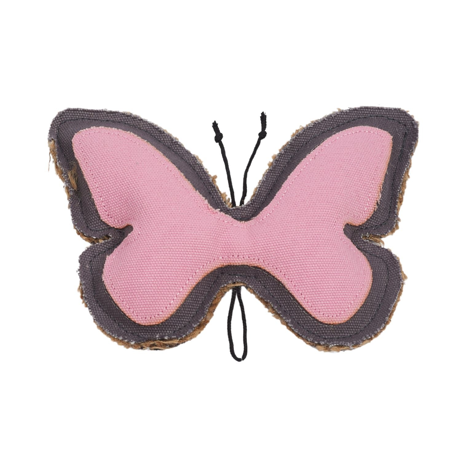 Country Living Canvas & Jute Butterfly-Shaped Dog Chew Toy – Durable, Safe and Non-Toxic - BIG FRENCHIES