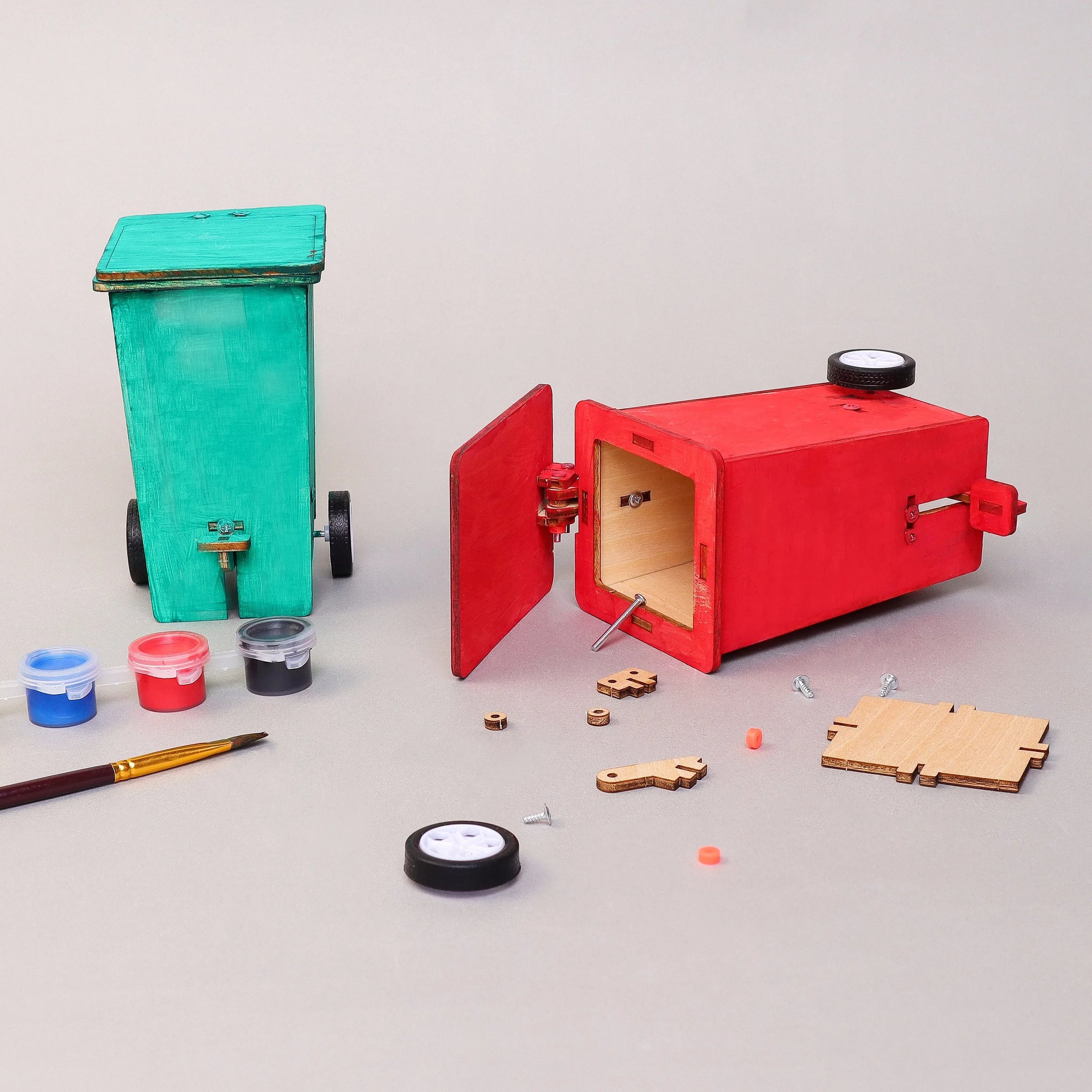 Build & Paint Mini Trash Cans (Set of 2) – Fun Desk Décor & Craft Project - BIG FRENCHIES
