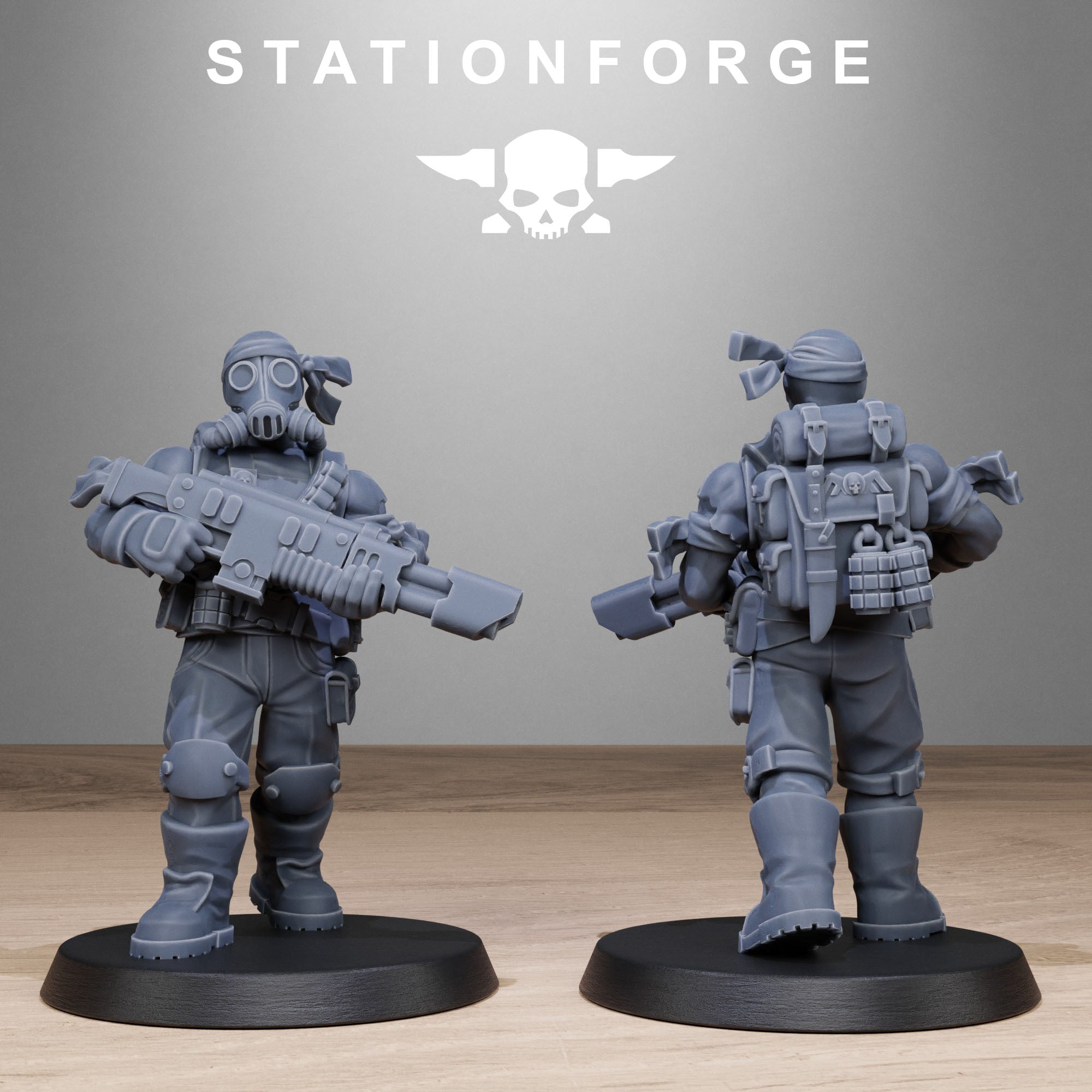 3D Printed GrimGuard Jungle Fighters by StationForge Miniatures