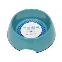 Country Living Set of 2 Natural Fiber Dog Bowls – Teal Blue - BIG FRENCHIES