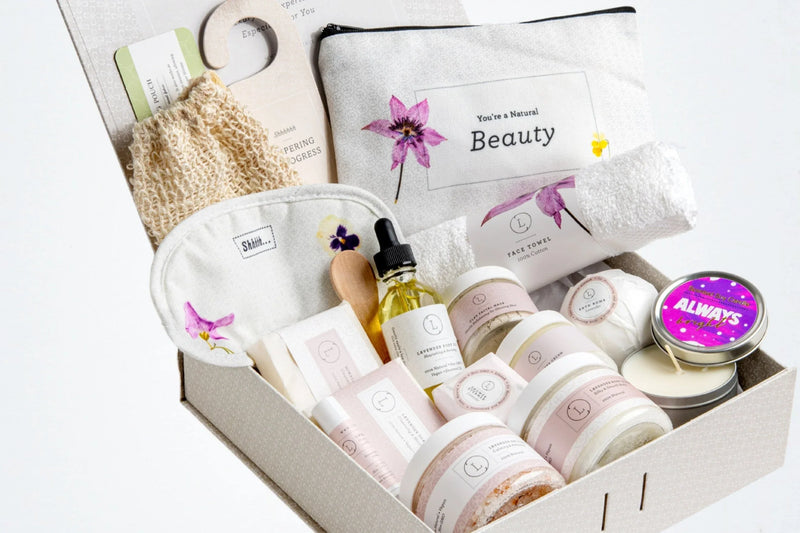 A Special Day Gift, Birthday Gift Basket, Lavender Natural Bath & Body - BIG FRENCHIES