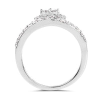 0.54 Carat Genuine White Diamond 14K White Gold Ring (G-H Color, SI1-SI2 Clarity)