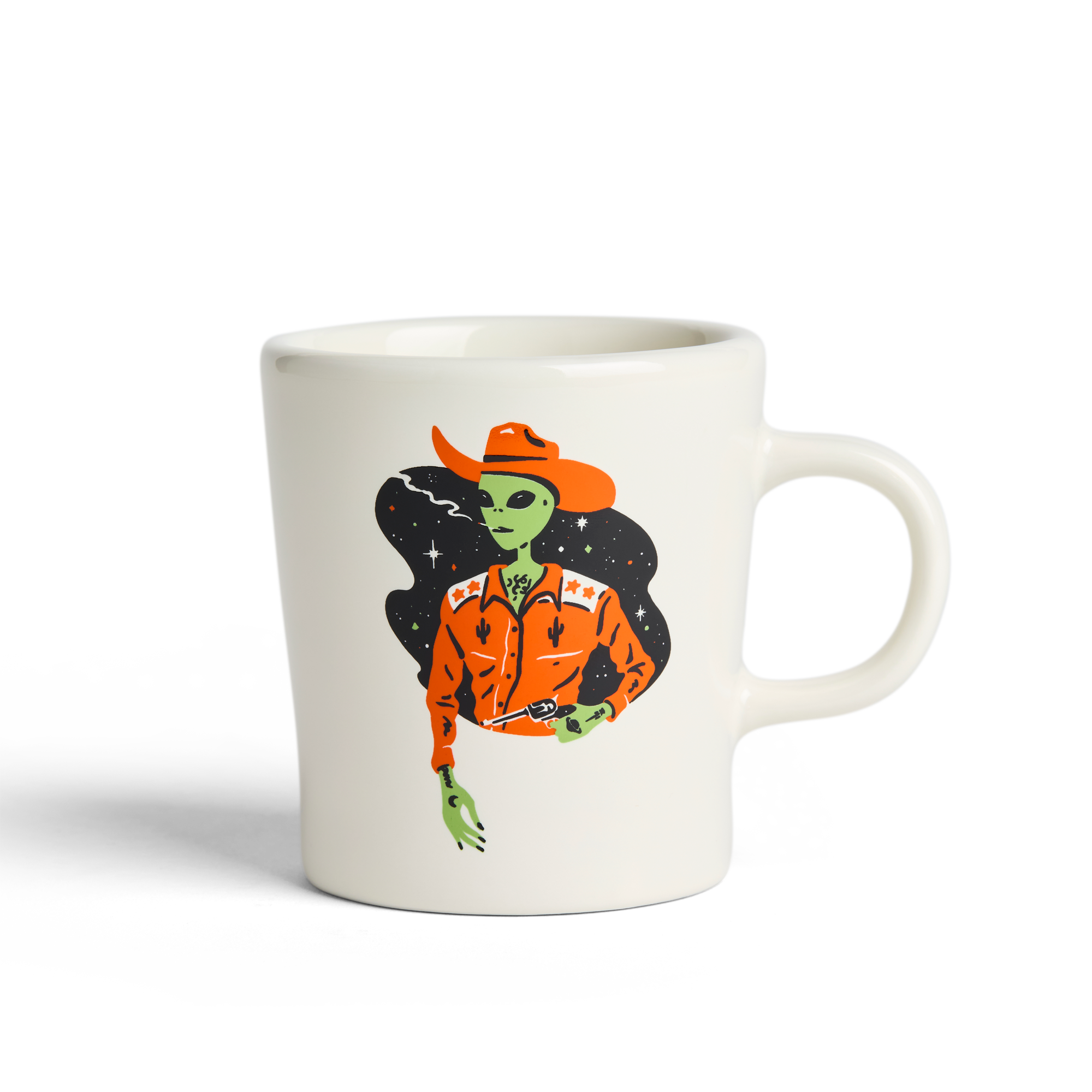 Sam Larson - Alien Cowboy - 9oz Modern Diner Mug - BIG FRENCHIES