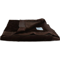 Luxury Satin Border Blanket - Chocolate - BIG FRENCHIES