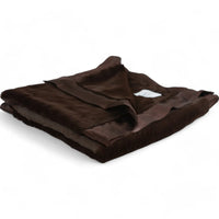 Luxury Satin Border Blanket - Chocolate - BIG FRENCHIES