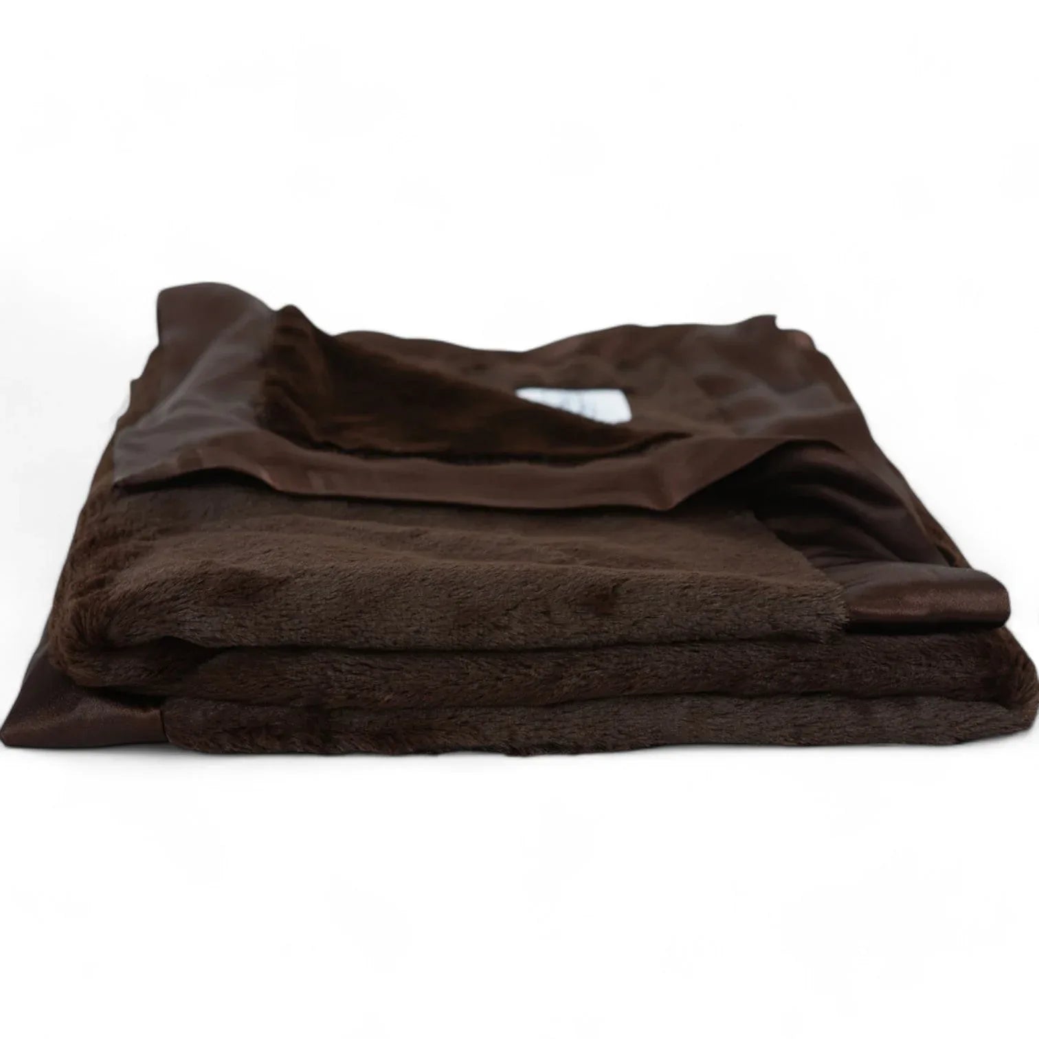Luxury Satin Border Blanket - Chocolate - BIG FRENCHIES