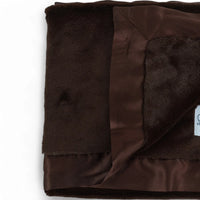 Luxury Satin Border Blanket - Chocolate - BIG FRENCHIES