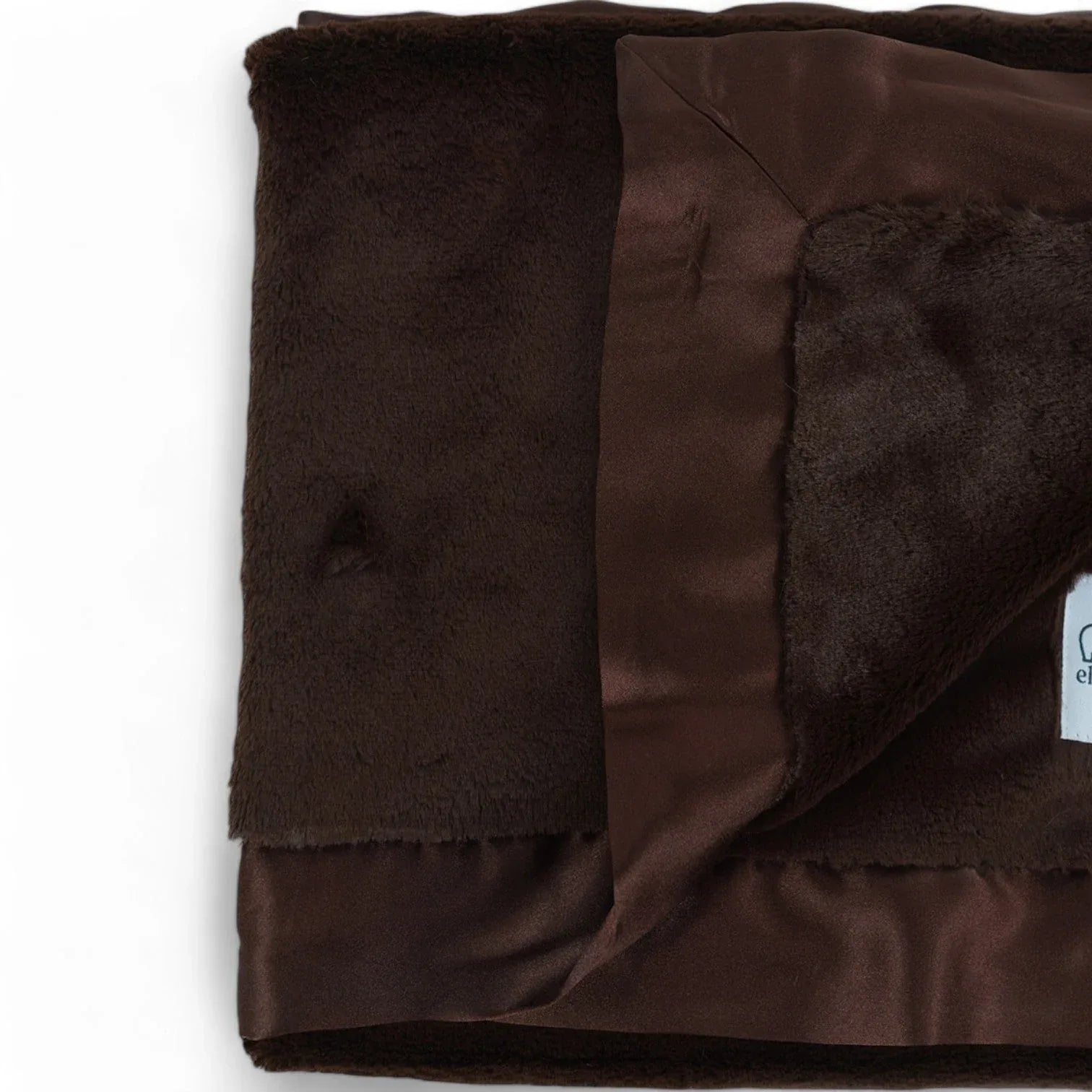 Luxury Satin Border Blanket - Chocolate - BIG FRENCHIES