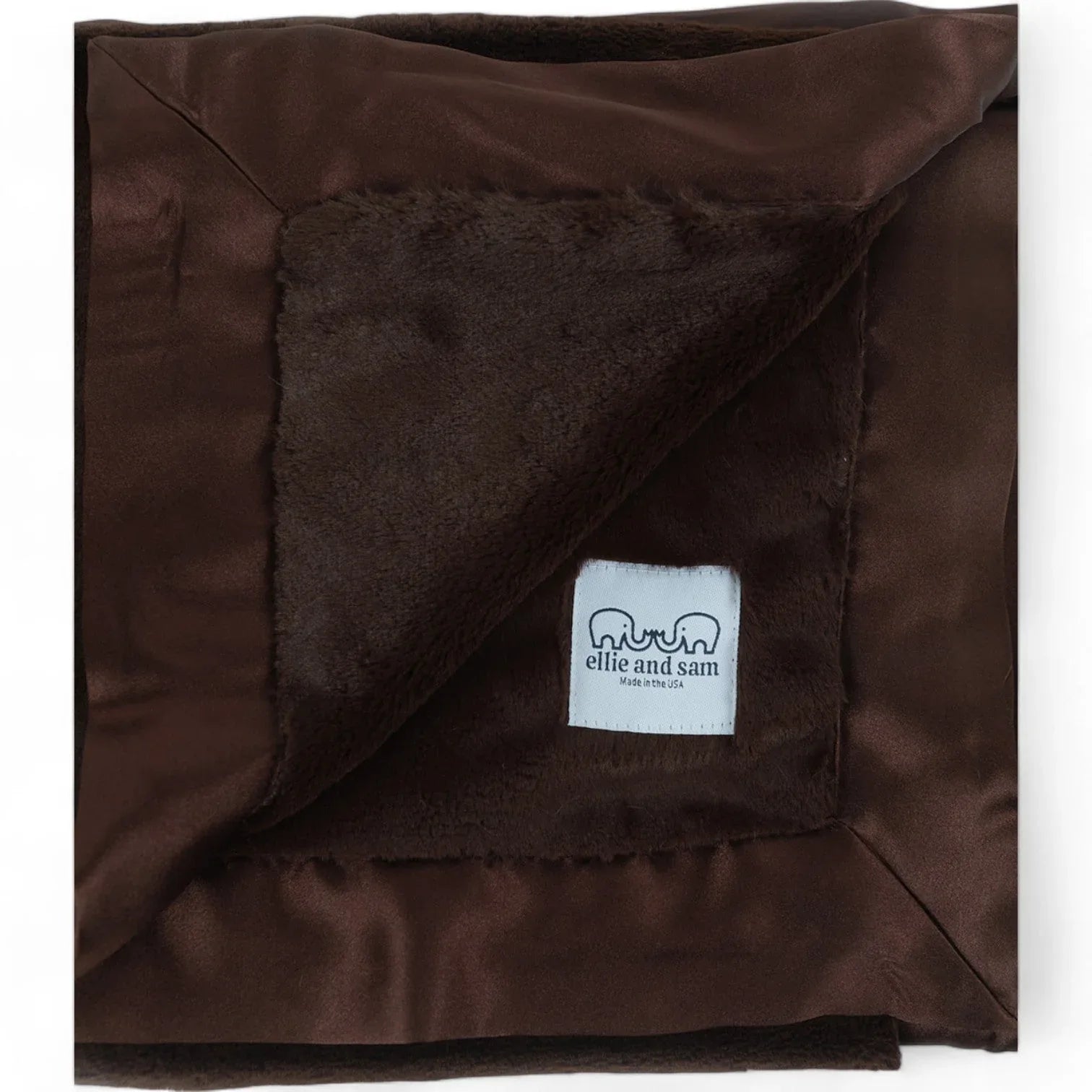 Luxury Satin Border Blanket - Chocolate - BIG FRENCHIES
