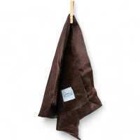 Luxury Satin Border Lovey - Chocolate - BIG FRENCHIES