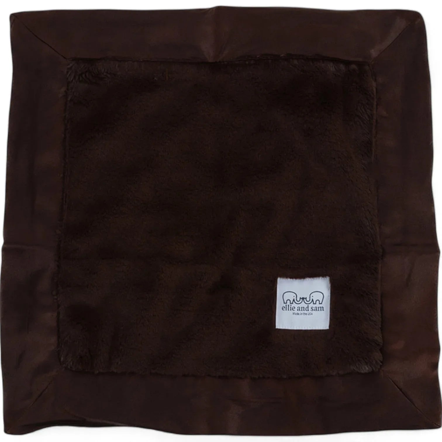 Luxury Satin Border Lovey - Chocolate - BIG FRENCHIES