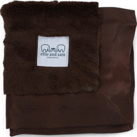Luxury Satin Border Lovey - Chocolate - BIG FRENCHIES