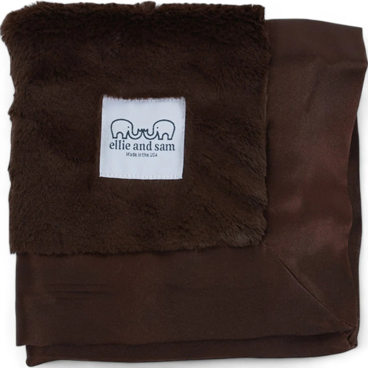 Luxury Satin Border Lovey - Chocolate - BIG FRENCHIES