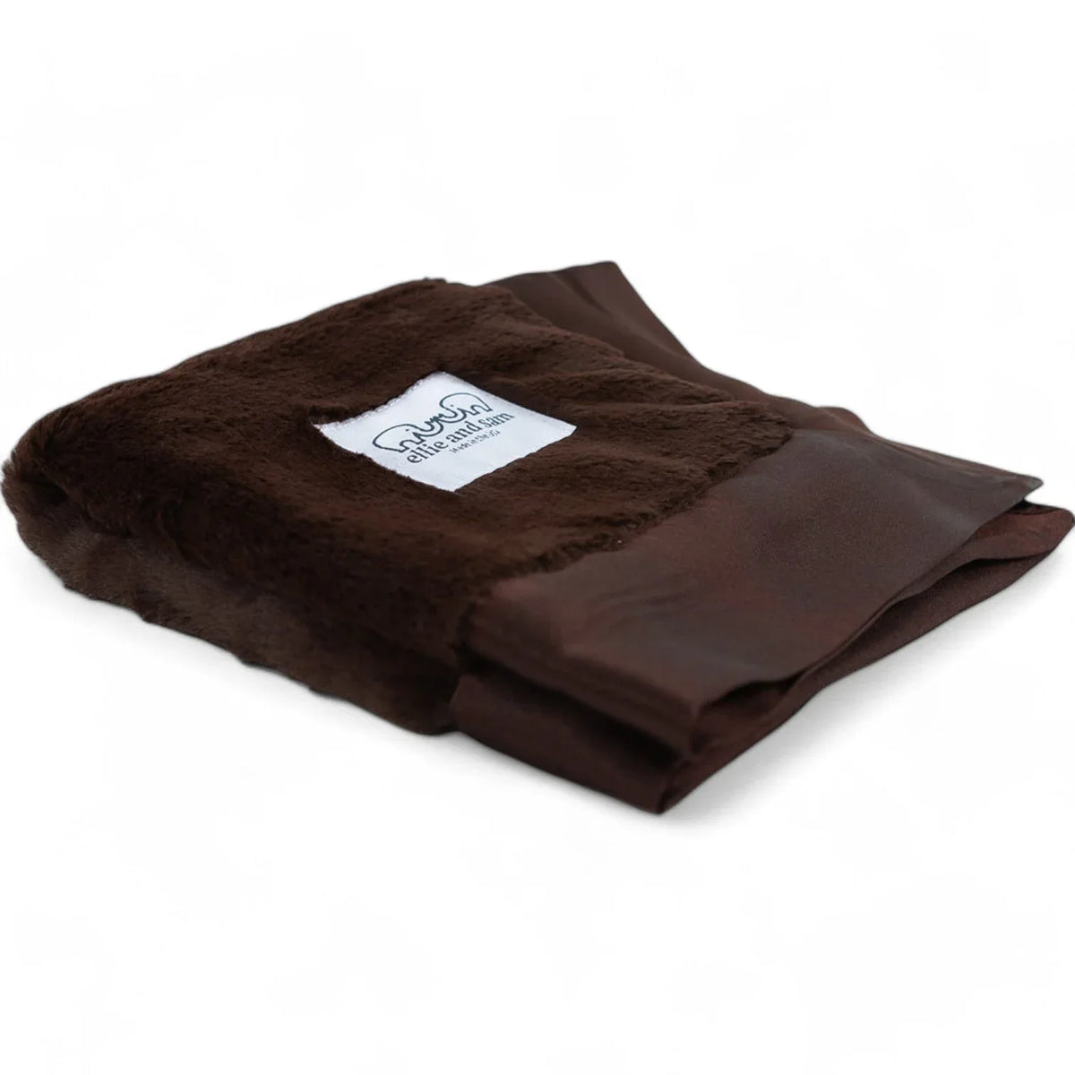 Luxury Satin Border Lovey - Chocolate - BIG FRENCHIES
