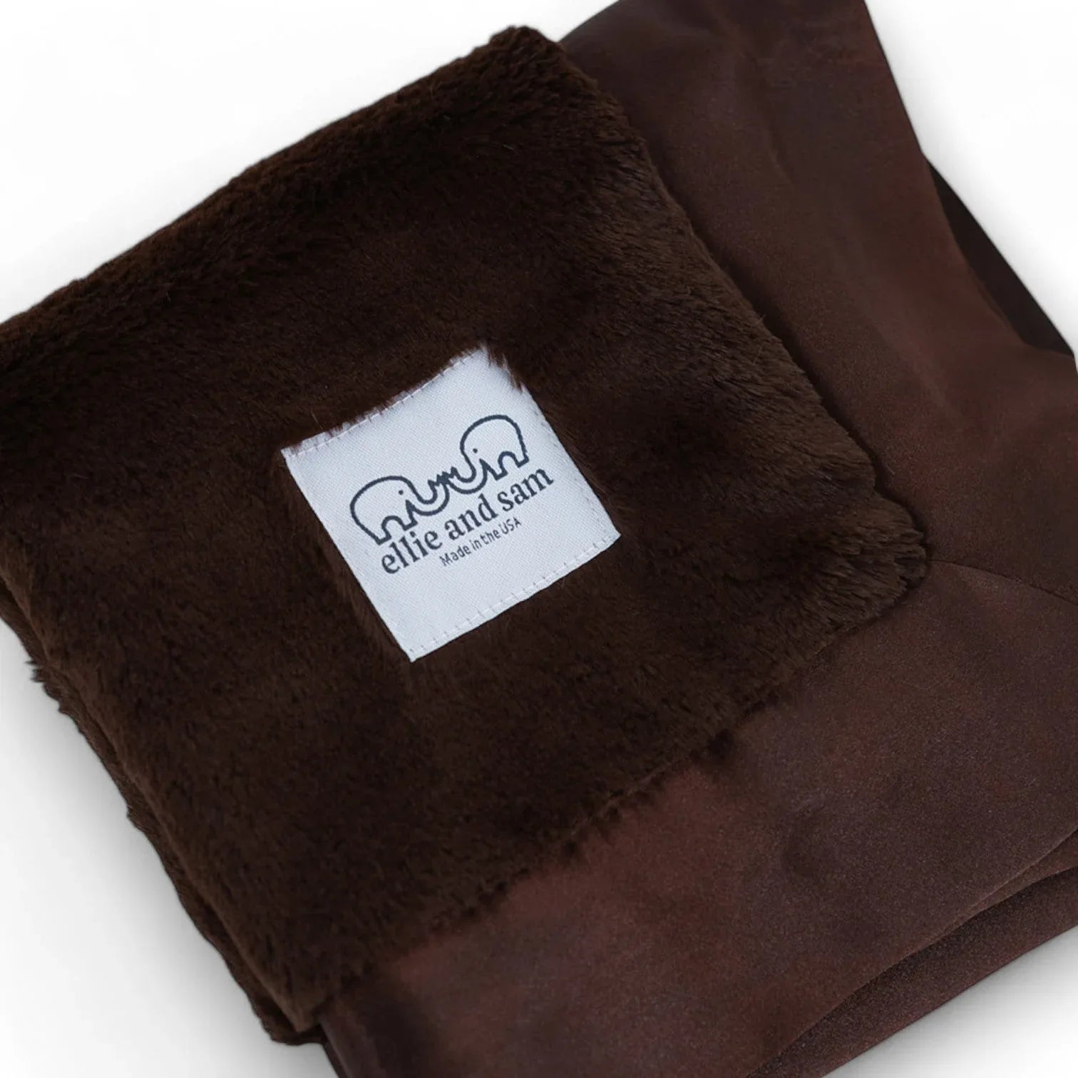 Luxury Satin Border Lovey - Chocolate - BIG FRENCHIES