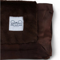 Luxury Satin Border Lovey - Chocolate - BIG FRENCHIES