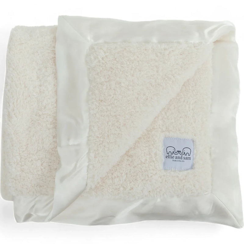 Classic Satin Border Blanket - Ivory - BIG FRENCHIES