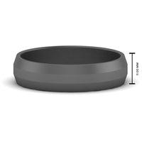 Wedding Band Beveled Edge Matte