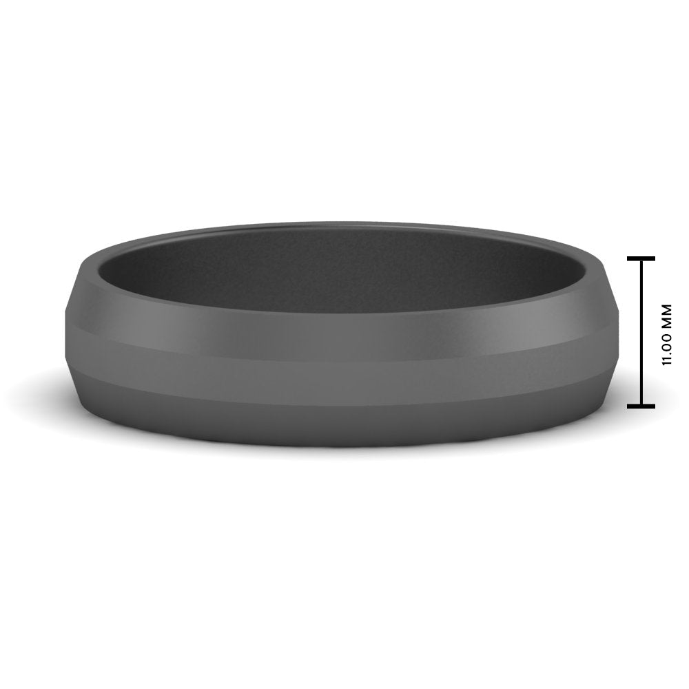 Wedding Band Beveled Edge Matte
