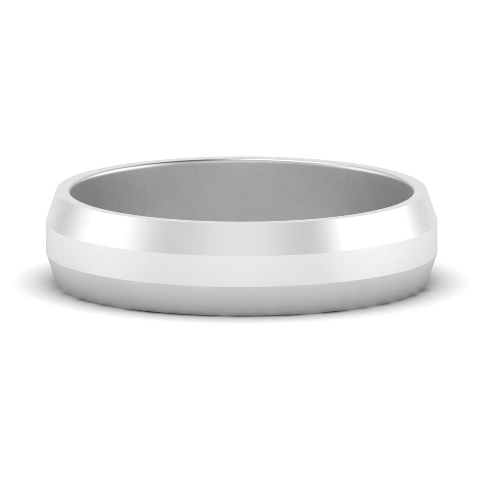 Wedding Band Beveled Edge Matte