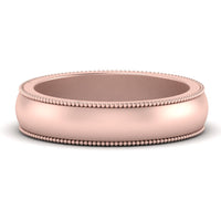 Milgrain Matte Finish Mens Band