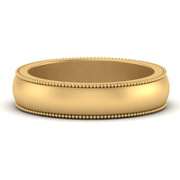 Milgrain Matte Finish Mens Band