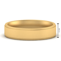 4 mm Steps Edge Comfort Fit Mens Band
