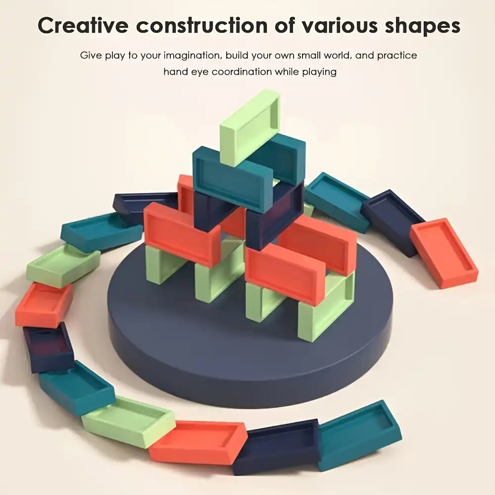 MEACAOFG Dominoes Train Fun Automatic Placement Stand-up Electric Train Educational Children's Toy Car Kids Games Domino Train Toys