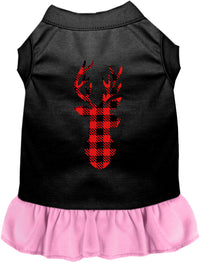 Buffalo Check Christmas Deer Pet Dress