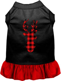 Buffalo Check Christmas Deer Pet Dress