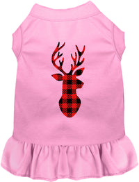 Buffalo Check Christmas Deer Pet Dress