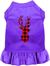 Buffalo Check Christmas Deer Pet Dress