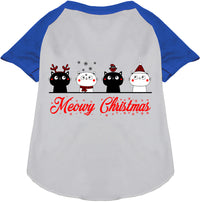 Meowy Christmas Pet Raglan Shirt