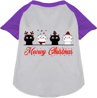 Meowy Christmas Pet Raglan Shirt