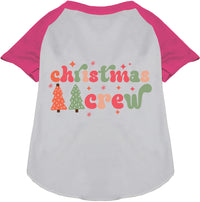 Cutesy Christmas Crew Pet Raglan Shirt