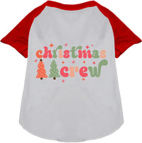 Cutesy Christmas Crew Pet Raglan Shirt