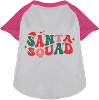 Santa Squad Pet Raglan Shirt