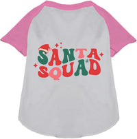 Santa Squad Pet Raglan Shirt