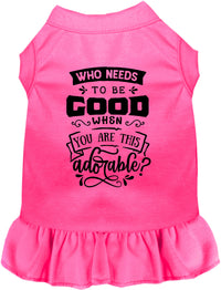 Who Needs to be Good? Pet Dress