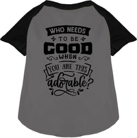 Who Needs to be Good? Pet Raglan Shirt