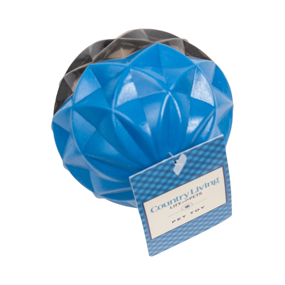 Country Living Geometric Textured Ball Dog Chew Toy, Interactive Rubber Toy for Mental Stimulation – Large - BIG FRENCHIES