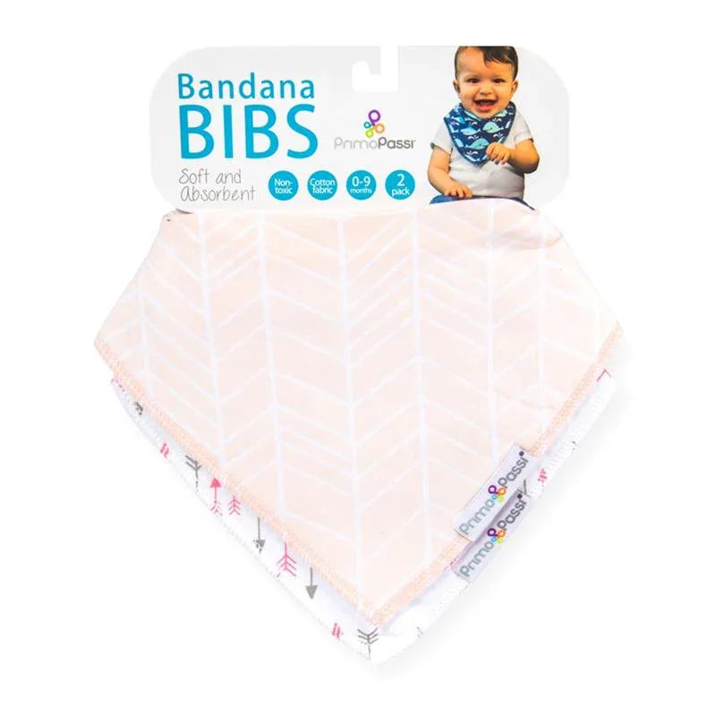 Primo Passi Bandana Bib, Pink Arrows - BIG FRENCHIES